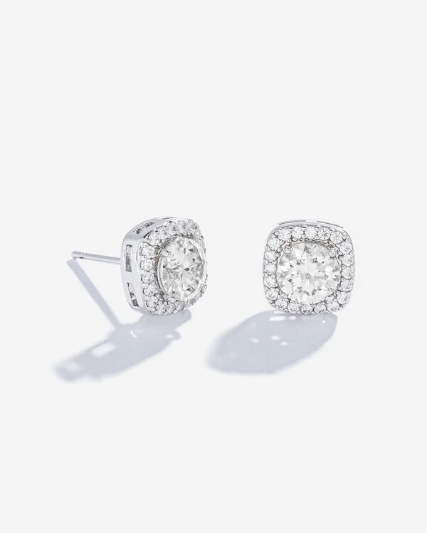 Brinco Alissa - Moissanite 6,0 mm - 0.8ct - Prata 925