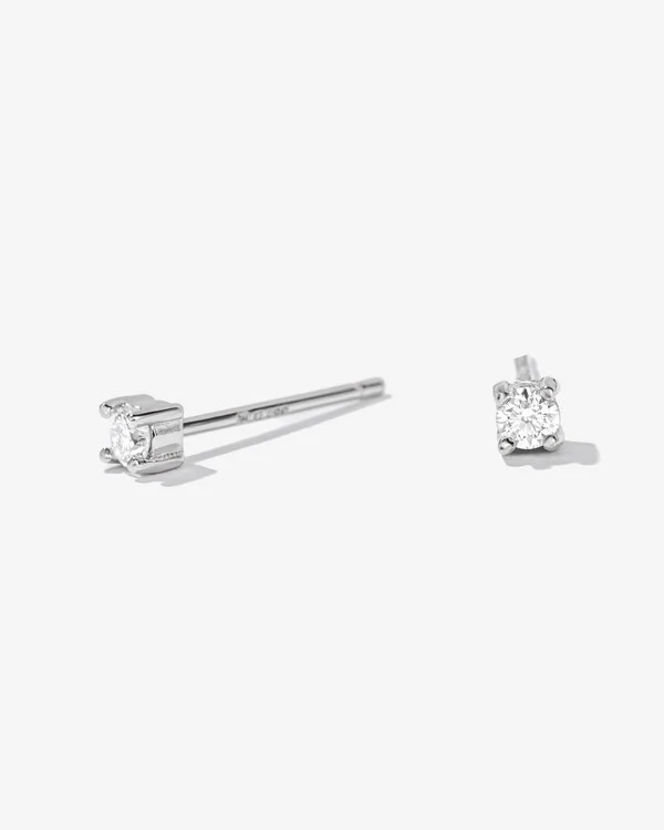 Brinco Moissanite Petit - Moissanite - 3 mm - 0.2ct - Prata 925