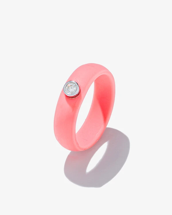 Anel De Silicone Ever Moissanite - 0.1ct - 3mm - Prata 925