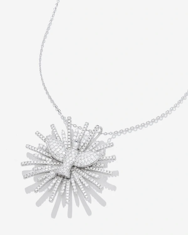 Colar Espírito Santo G - Moissanite 2.83ct - Prata 925