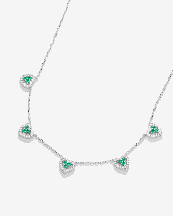 Colar Corações Gisela Colors - Prata 925