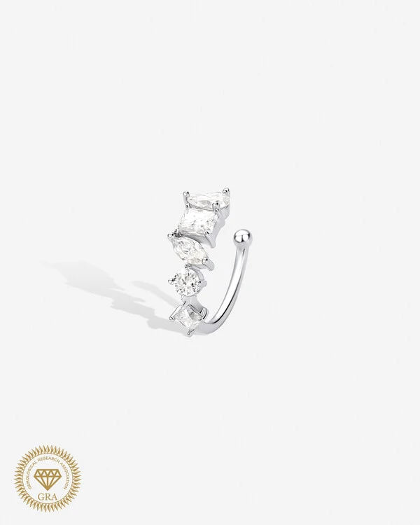 Piercing Nora Moissanite 11x5mm - 1.10ct - Prata 925
