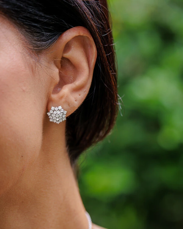 Brinco Celine Moissanite - 1.12ct - 1,3cm - Prata 925