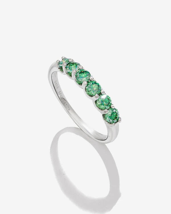 Anel Aparador Moissanite Classic Color - 3 mm - 0.1ct - Prata 925