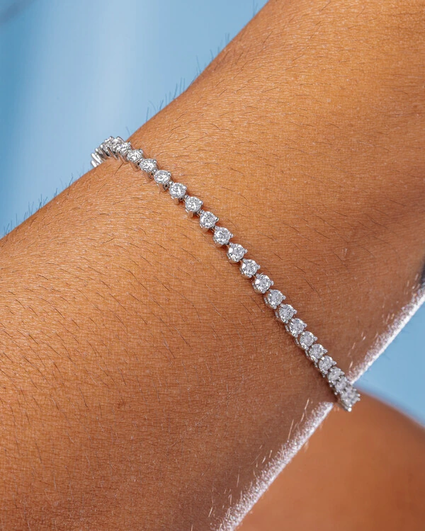 Pulseira Riviera Moissanite - Prata 925 (17 cm 2,5 mm)