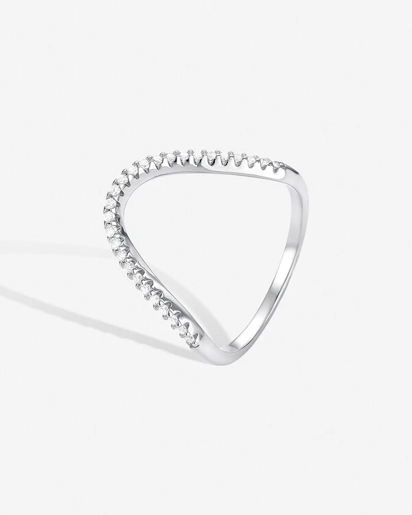 Anel Duplo Nalina - Moissanite - 8,0 mm - 2.2ct - Prata 925