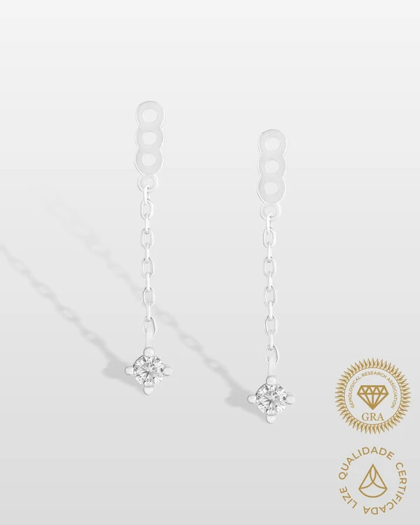Tarraxa Line Odine Moissanite 3mm - 0,10ct - Prata 925