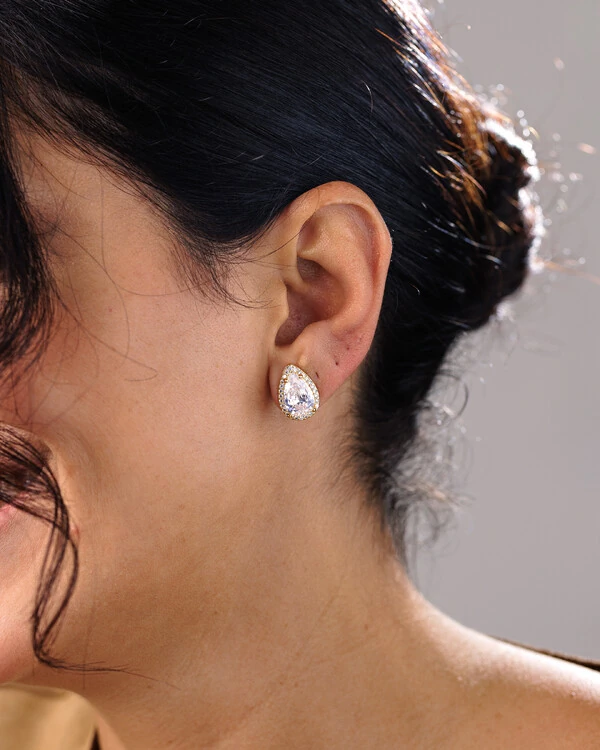 Conjunto Colar e Brinco Cristal e Gota