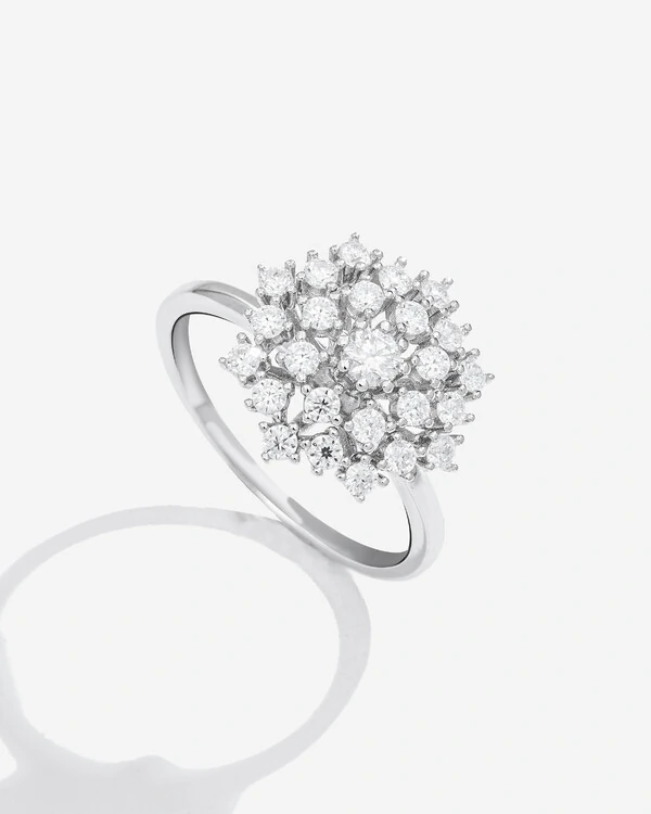 Anel Chuveirinho Moissanite