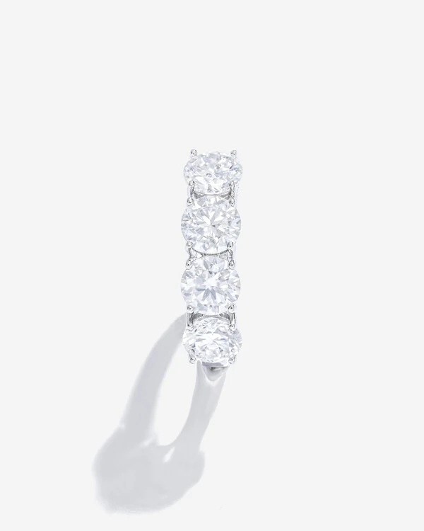 Anel Aparador Graci - Moissanite - 6 mm- 3.2ct - Prata 925