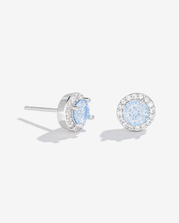 Brinco Moissanite Luxo Color - Moissanite 0.5ct - 5 mm - Prata 925