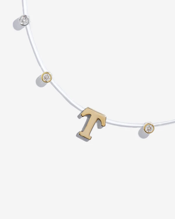 Colar Fio Invisível Inicial Luiza - Personalizado