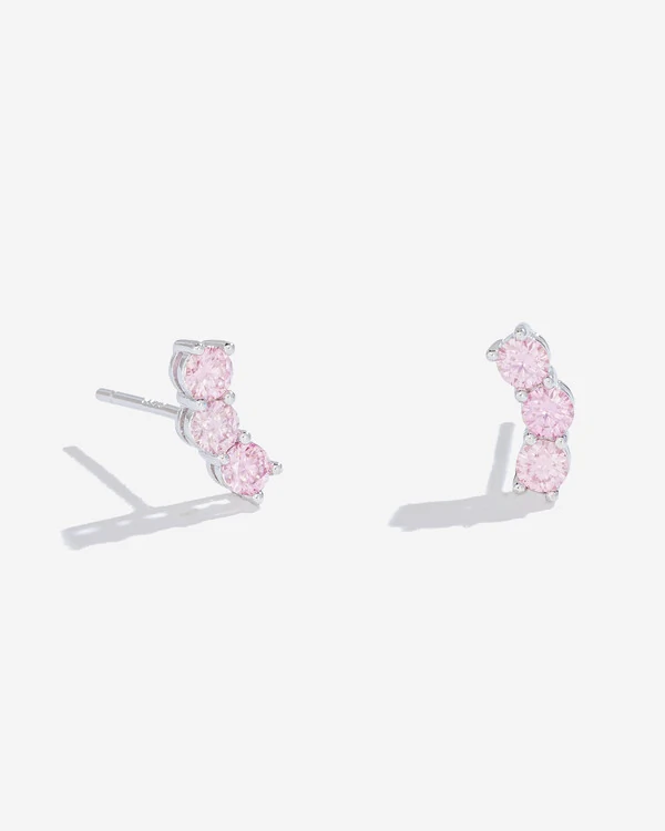 Brinco Ear Cuff Noelle- Moissanite 3 mm - 0.1ct - Prata 925