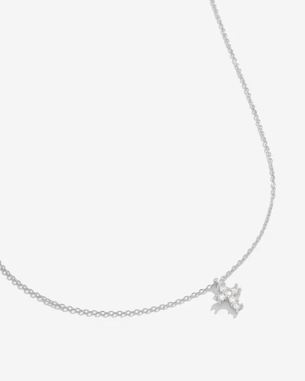 Colar Cruz Moissanite 1,9mm- 0.18ct- Prata 925