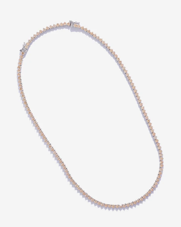 Colar Riviera Diana (40 cm - Zircônia 3 mm - 3 garras)