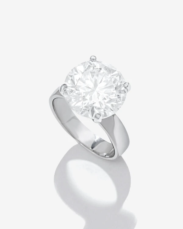 Anel Moissanite Ivis- Moissanite 12,5mm - 7ct - Prata 925