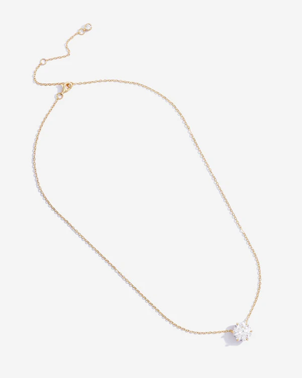 Colar Ponto de Luz Glitz - Moissanite - 9,5 mm - 3.5ct - Prata 925