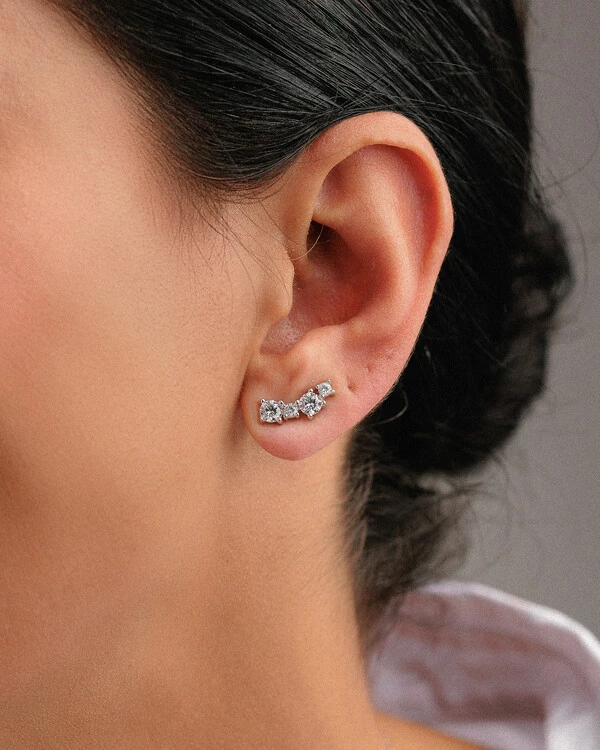 Brinco Ear Cuff Lene - Prata 925