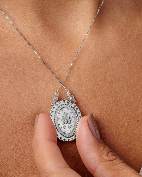 Colar Medalha Nossa Senhora Das Graças - Prata 925