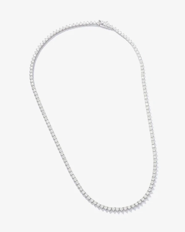 Colar Riviera Moissanite - Prata 925 (40 cm - 2,5 mm - 3 garras)