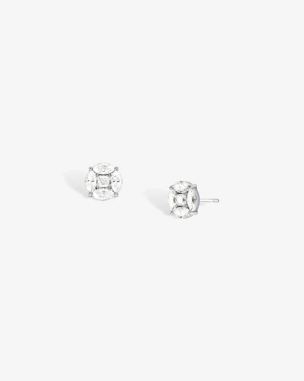 Brinco Noite e Luz Moissanite Petit- Prata 925