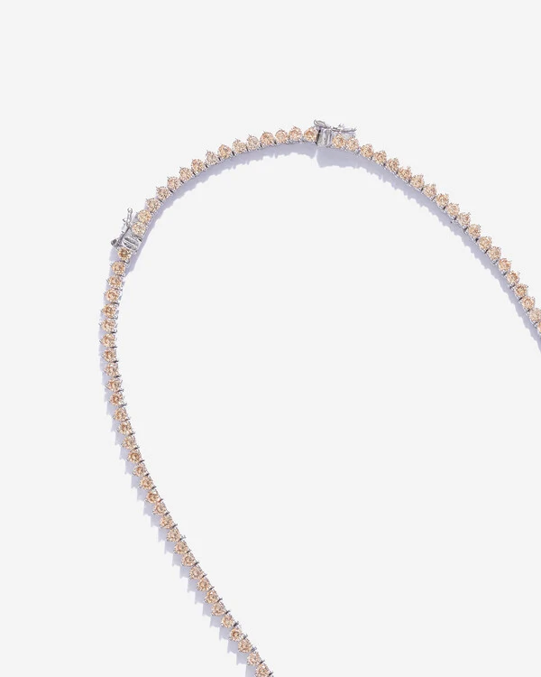 Colar Riviera Diana (40 cm - Zircônia 3 mm - 3 garras)