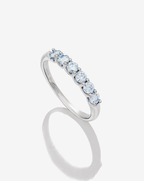 Anel Aparador Moissanite Classic Color - 3 mm - 0.1ct - Prata 925