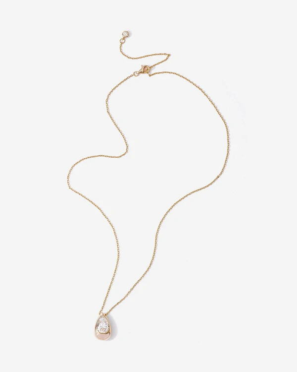 Colar Gota Celine - Moissanite 10 mm - 2.0ct -Prata 925