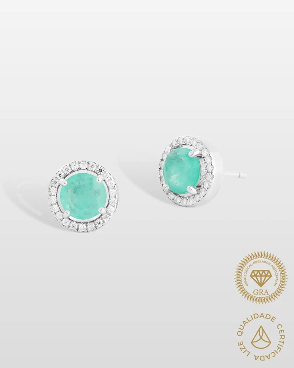 Brinco Mini Camafeu Beatrice Moissanite 1.4 mm - 0.22ct - Prata 925