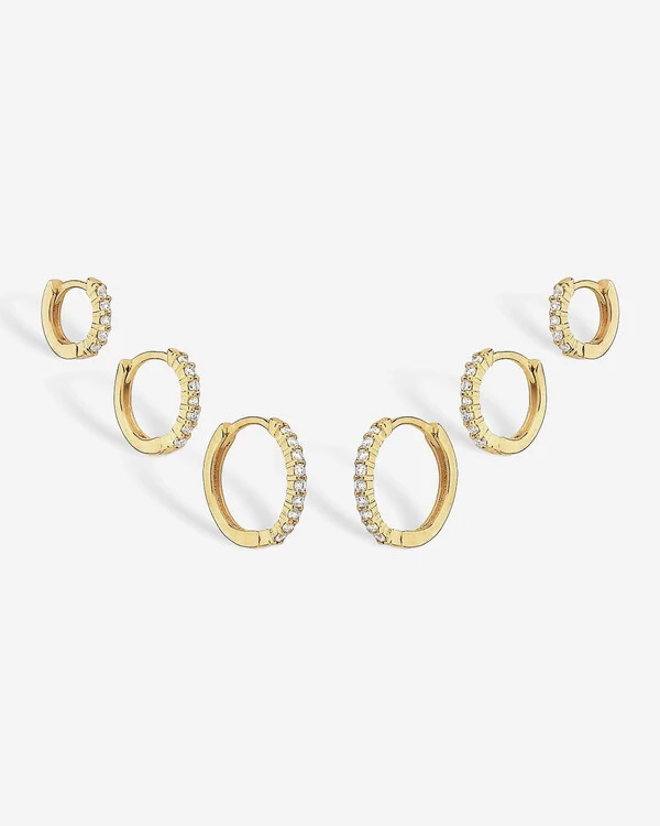 Trio de Brincos Argola Liane
