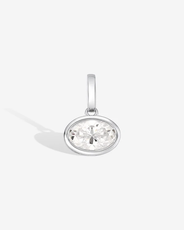 Pingente Lavina - Moissanite 12x8mm- 4.5ct - Prata 925