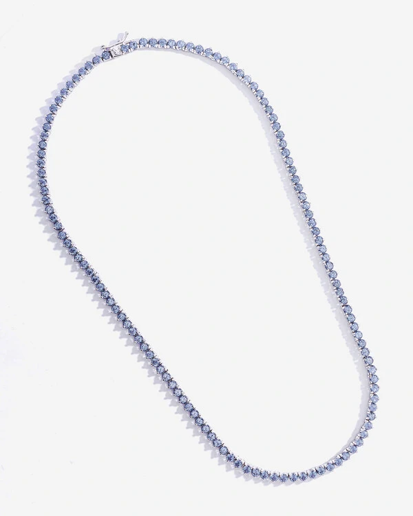 Colar Riviera Bianca Sky - Prata 925 (40 cm - Zircônia 3 mm - 3 garras)