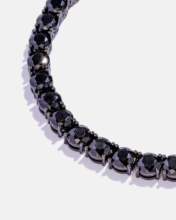 Colar Riviera Com Extensor Helena Black - 5mm - 4 Garras