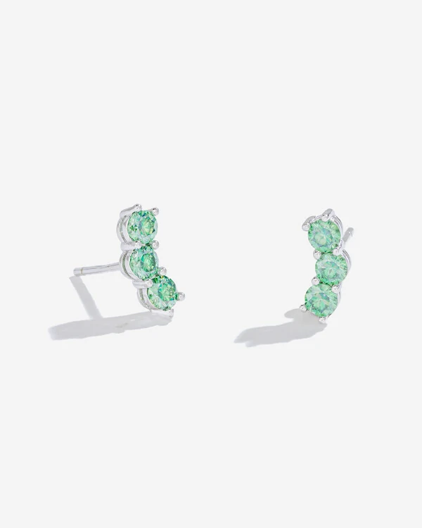 Brinco Ear Cuff Noelle- Moissanite 3 mm - 0.1ct - Prata 925