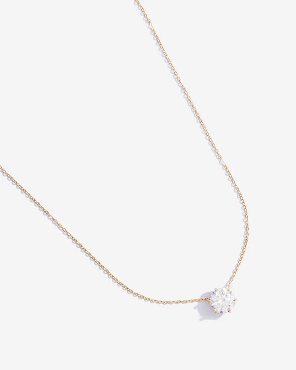Colar Ponto de Luz Glitz - Moissanite - 9,5 mm - 3.5ct - Prata 925