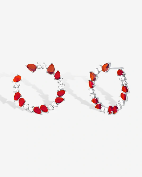 Brinco Argola Frontal Cristal