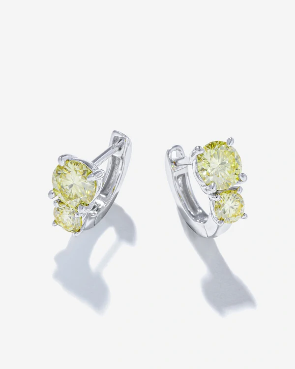 Brinco Argola Moissanite Melody - Prata 925