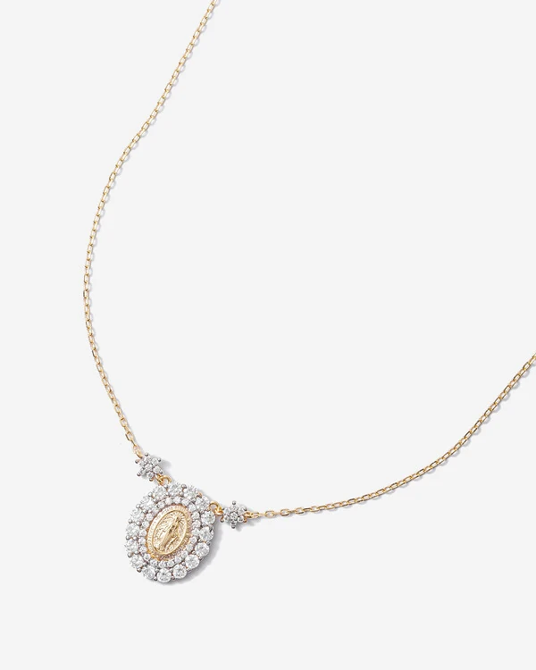 Colar Medalha Nossa Senhora Das Graças - 1,5 cm - Prata 925