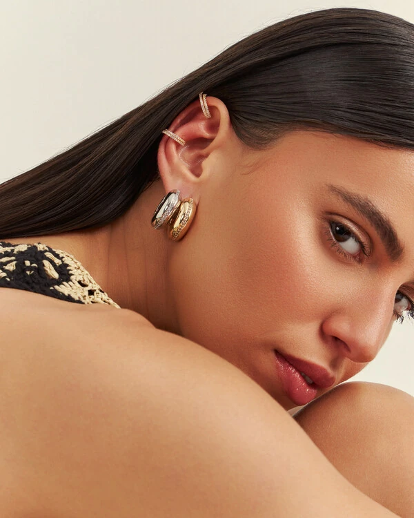 Brinco Argola Bold Cravejada