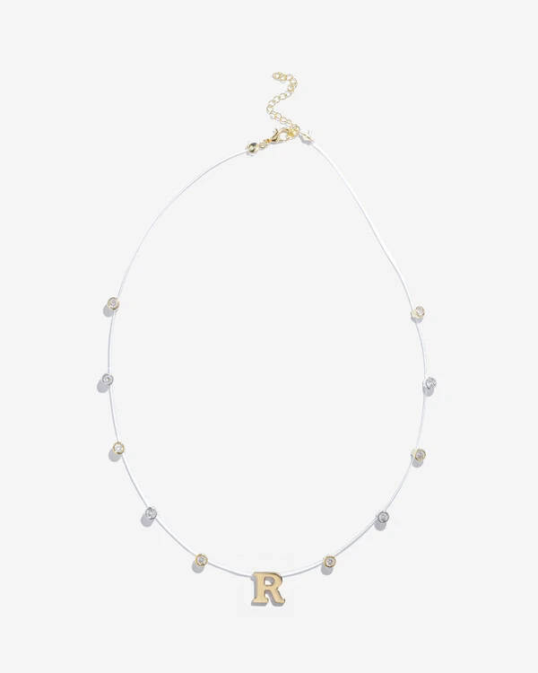 Colar Fio Invisível Inicial Luiza - Personalizado