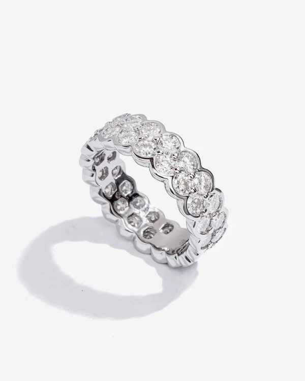Anel Aparador Olimpya - Moissanite mm - ct - Prata 925
