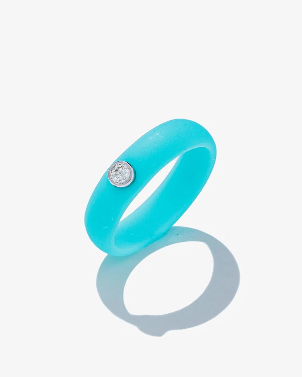 Anel De Silicone Ever Moissanite - 0.1ct - 3mm - Prata 925