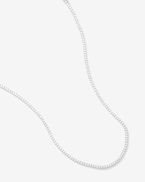 Colar Riviera Vanessa (60 cm - Zircônia 2 mm - 4 garras)