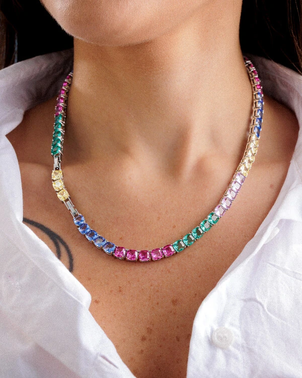 Colar Riviera Square - 6mm - 4 garras - 42cm