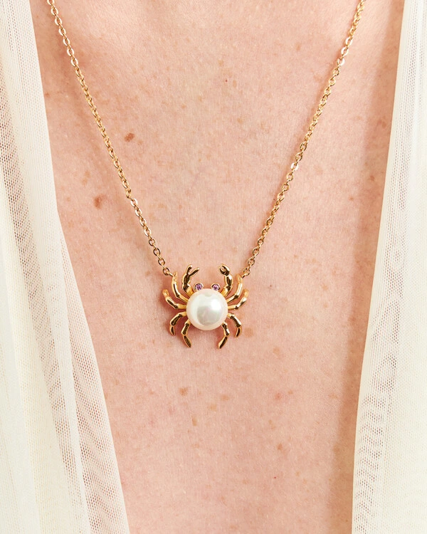 Colar Crab Pink