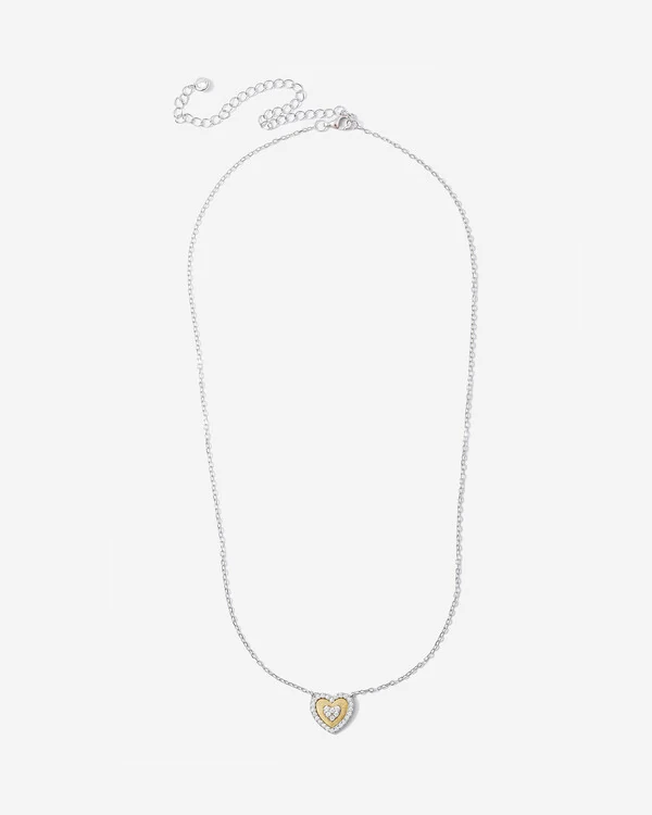 Colar Duo Composê- Coração - Prata 925