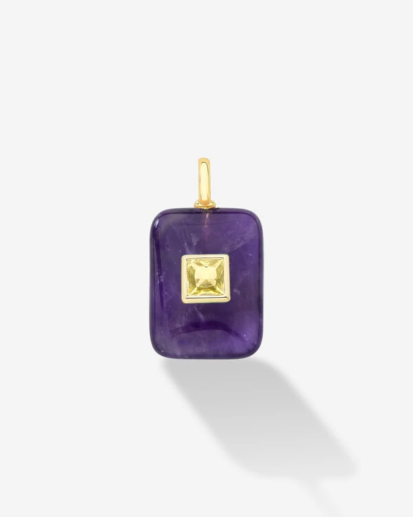 Pingente Pedra Natural Square M - Citrino