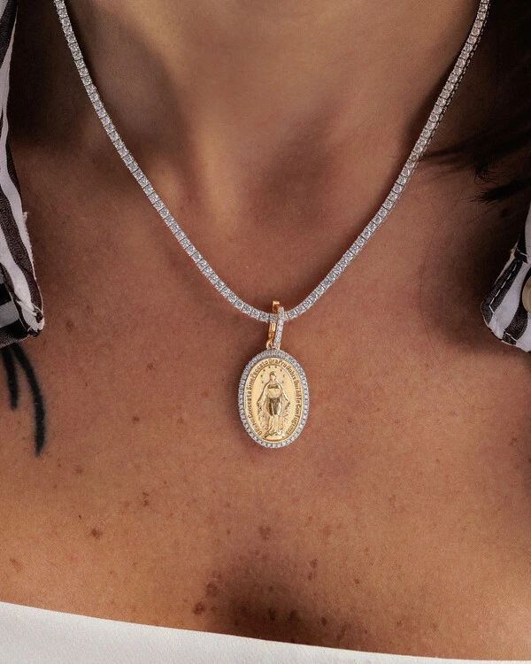 Colar Medalha Nossa Senhora Das Graças - Prata 925