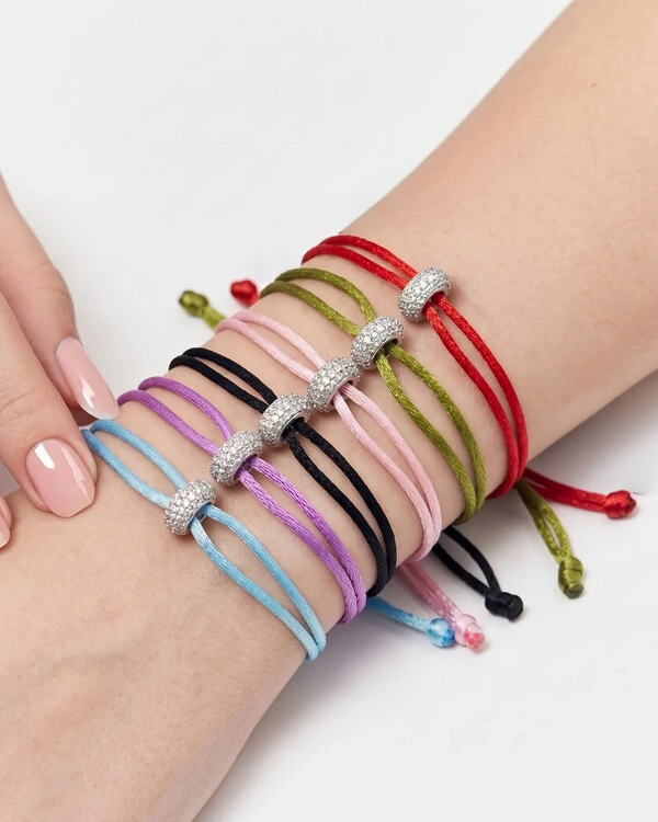 Pulseira Fio de Seda Luna - Prata 925