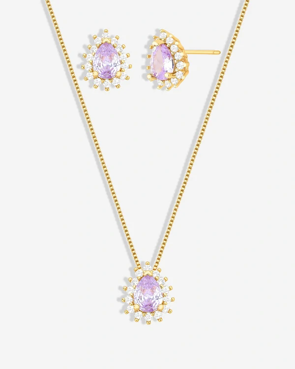 Conjunto Colar e Brinco Gota Mari